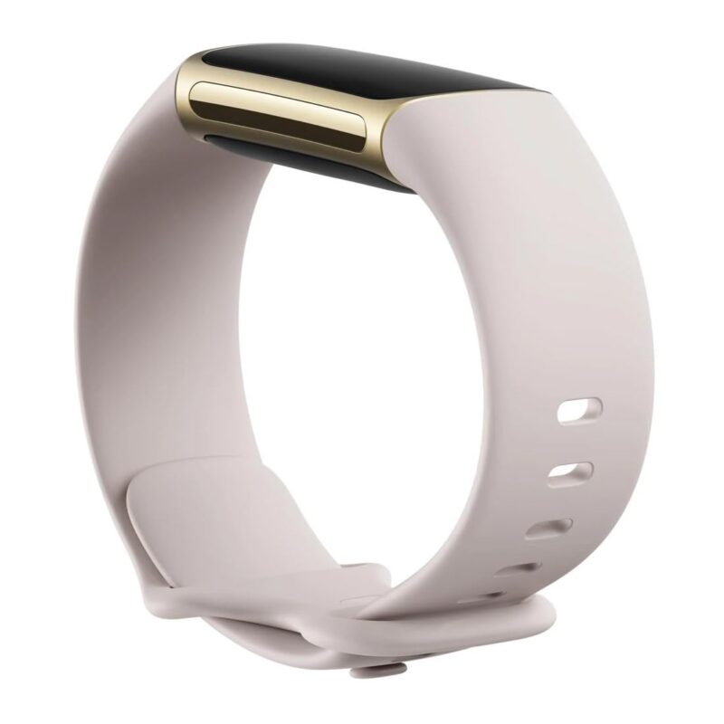 Fitbit Charge 5 Advanced Fitness & Health Tracker Bundle, Soft Gold