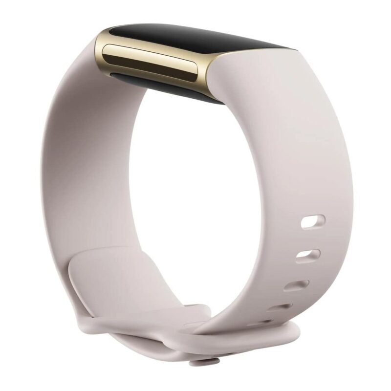 Fitbit Charge 5 Advanced Fitness & Health Tracker Bundle, Soft Gold