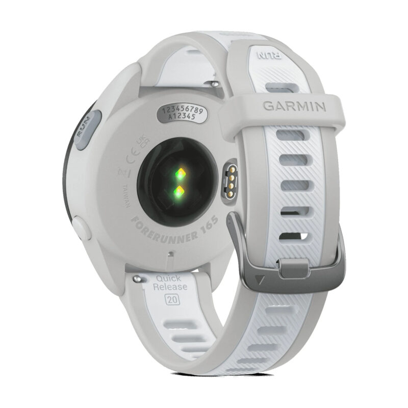 Garmin Forerunner 165, Running Smartwatch, Colorful AMOLED Display, Training Metrics and Recovery Insights, Whitestone