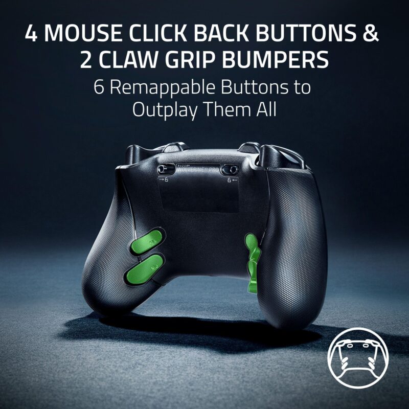Razer Wolverine V3 Pro Wireless Gaming Controller: Licensed for Xbox Series X|S, Xbox One, Windows PC - 6 Remappable Buttons - Fast Triggers - Customizable Thumbsticks - Wired Tournament Mode - Black