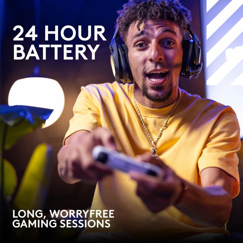 Logitech G Astro A50 X Omni-Platform Wireless Gaming Headset + Base Station for PS5, Xbox, PC: PLAYSYNC Video & Audio Switcher, HDMI 2.1 4K 120Hz VRR, <24 bit/48 kHz, 24hr Battery, 2.4GHz & BT - Black