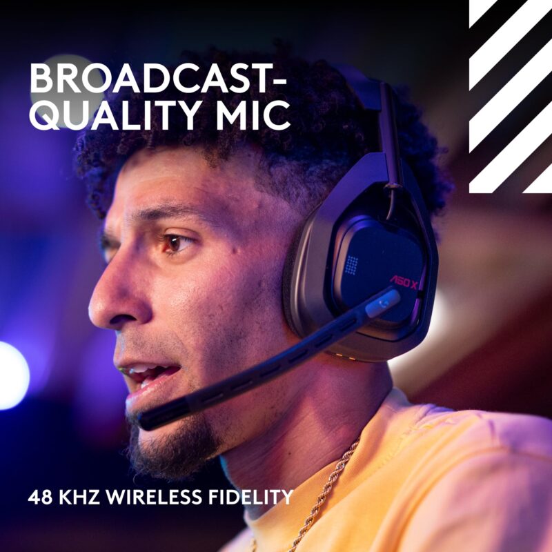 Logitech G Astro A50 X Omni-Platform Wireless Gaming Headset + Base Station for PS5, Xbox, PC: PLAYSYNC Video & Audio Switcher, HDMI 2.1 4K 120Hz VRR, <24 bit/48 kHz, 24hr Battery, 2.4GHz & BT - Black