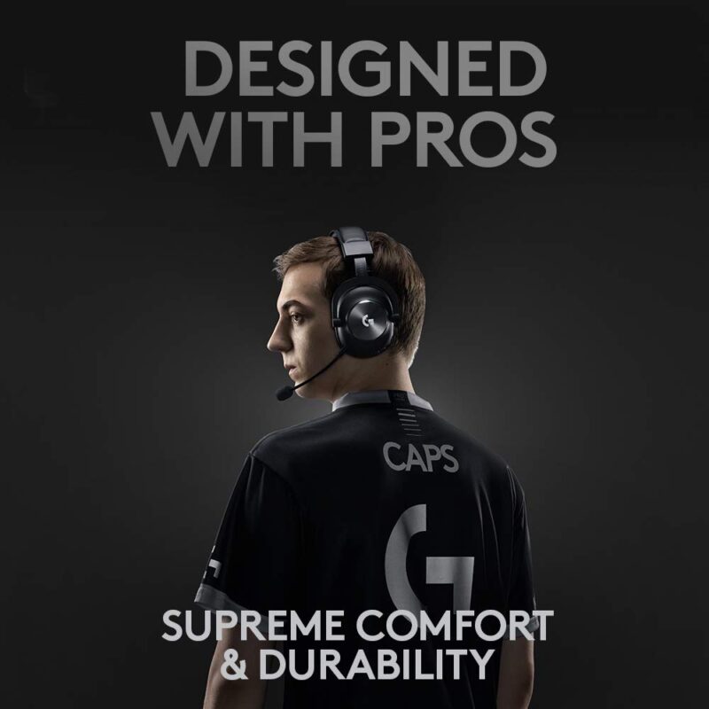 Logitech G PRO X Wireless Lightspeed Gaming Headset Gen 1: Blue VO!CE Mic Filter Tech, 50 mm PRO-G Drivers, and DTS Headphone:X 2.0 Surround Sound - Black
