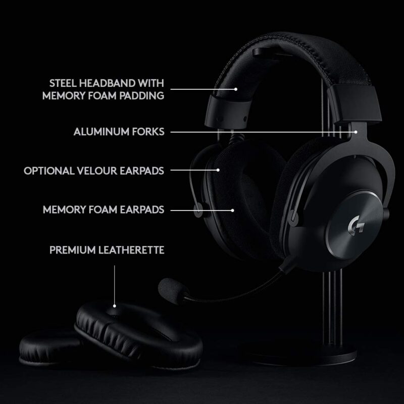 Logitech G PRO X Wireless Lightspeed Gaming Headset Gen 1: Blue VO!CE Mic Filter Tech, 50 mm PRO-G Drivers, and DTS Headphone:X 2.0 Surround Sound - Black