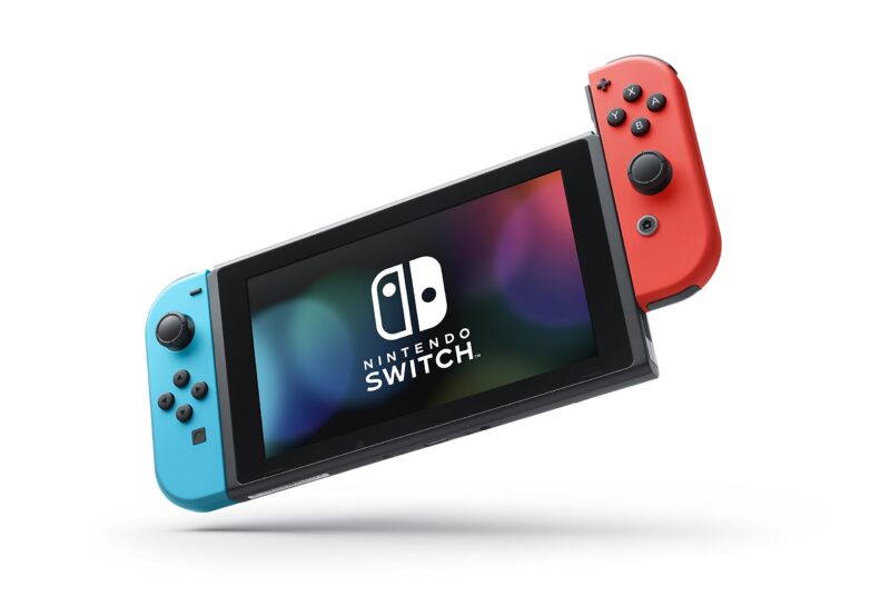 Nintendo Switch – OLED Model w/ Neon Red & Neon Blue Joy-Con