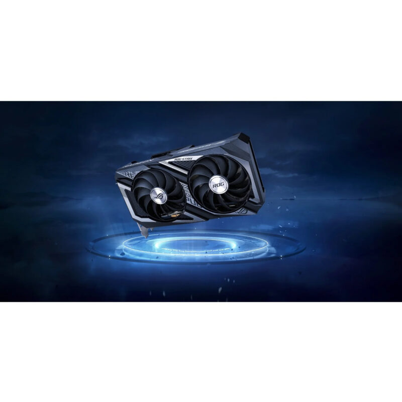 ASUS AMD Radeon 6600XT - PCI Express 4.0 8GB GDDR6 SDRAM Gaming Graphics Card, Black/Gray (ROG-STRIX-RX6600XT-O8G-GAMING)