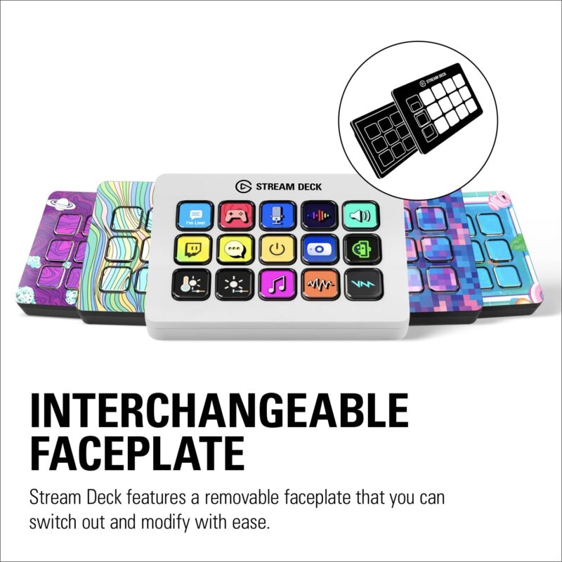 Elgato Stream Deck MK.2 – Studio Controller, 15 macro keys, trigger actions in apps and software like OBS, Twitch, ​YouTube and more, works with Mac and PC